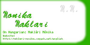 monika maklari business card
