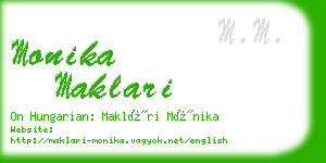 monika maklari business card